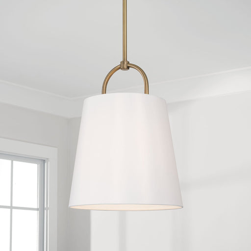 Brody Medium Pendant in Aged Brass