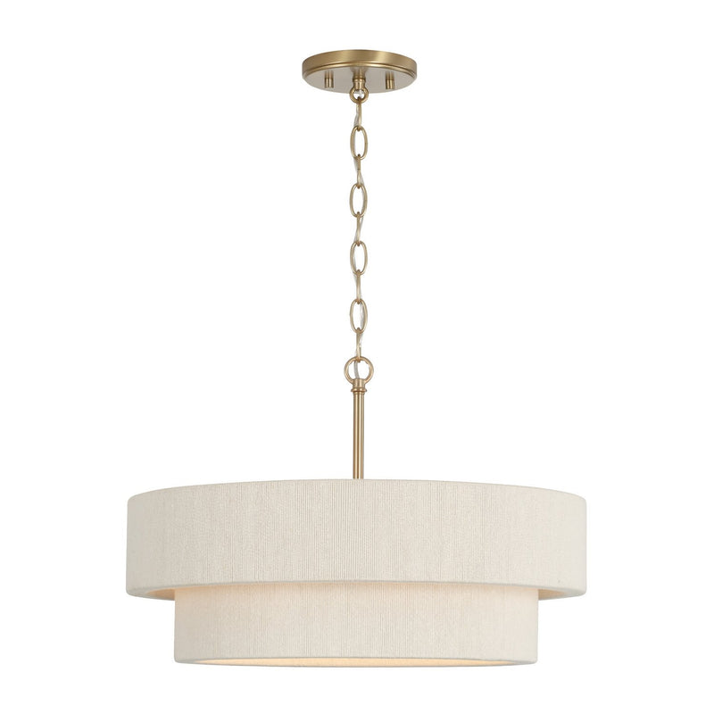 Delaney 4-Light 20" Pendant in Matte Brass