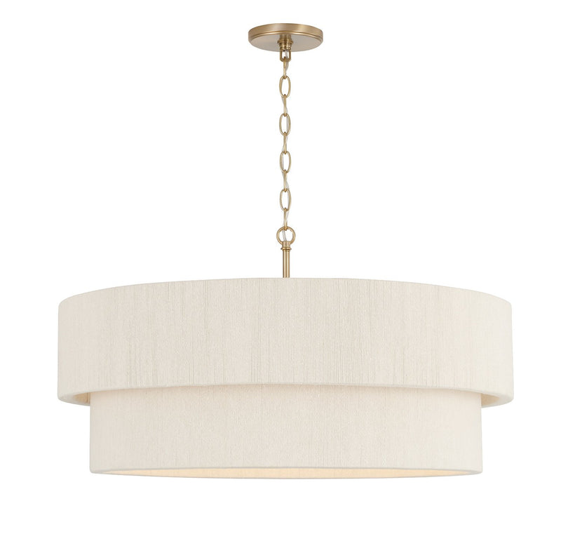 Delaney 4-Light 30" Pendant in Matte Brass