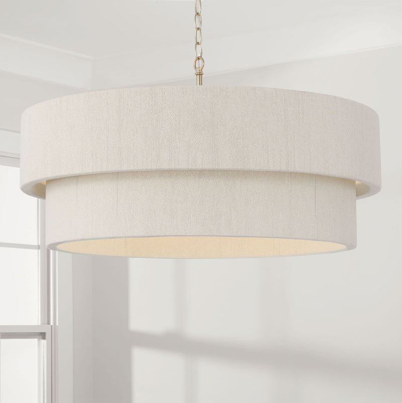 Delaney 4-Light 30" Pendant in Matte Brass