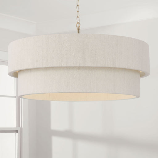 Delaney 4-Light 30" Pendant in Matte Brass