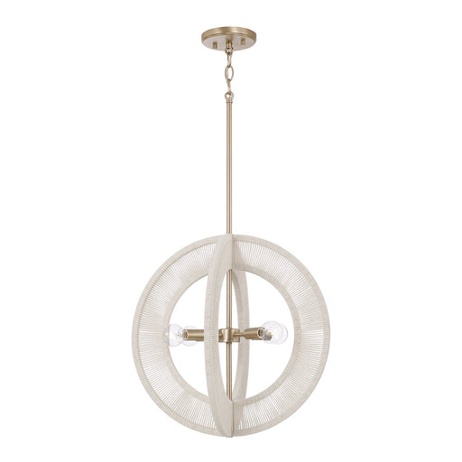 Delaney 4-Light 18" Pendant in Matte Brass
