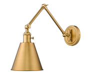 Gayson 1 Light 7.5" Wall Sconce in Rubbed Brass