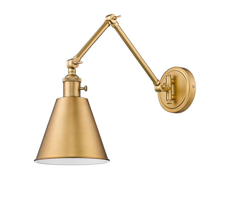 Gayson 1 Light 7.5" Wall Sconce in Rubbed Brass