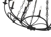 Arabella 10 Light 33" Chandelier in Matte Black
