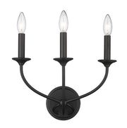 Arabella 3 Light 14" Wall Sconce in Matte Black