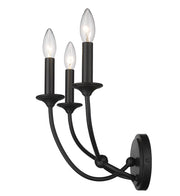 Arabella 3 Light 14" Wall Sconce in Matte Black