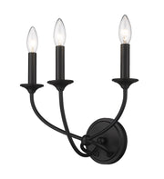 Arabella 3 Light 14" Wall Sconce in Matte Black