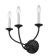 Arabella 3 Light 14" Wall Sconce in Matte Black