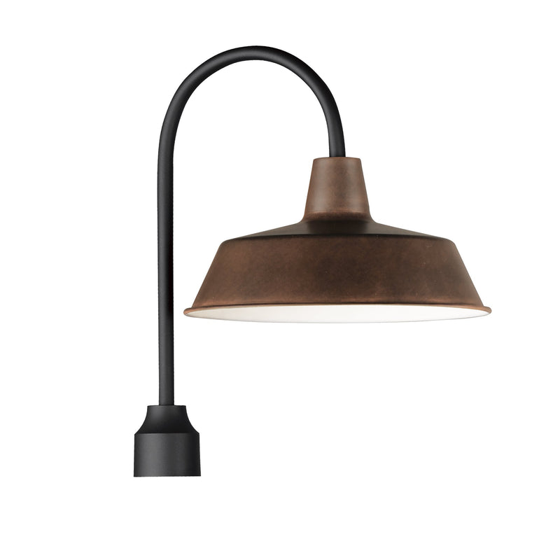 Pier M 1 Light Outdoor Post Light in Empire Bronze / Black