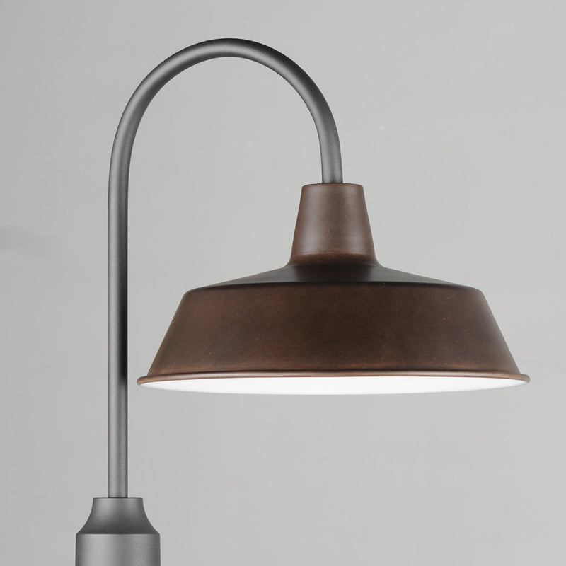 Pier M 1 Light Outdoor Post Light in Empire Bronze / Black