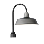 Pier M 1 Light Outdoor Post Light in Weathered Zinc / Black