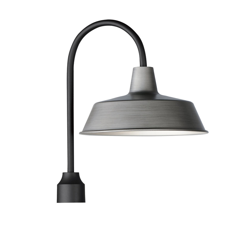 Pier M 1 Light Outdoor Post Light in Weathered Zinc / Black