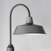 Pier M 1 Light Outdoor Post Light in Weathered Zinc / Black