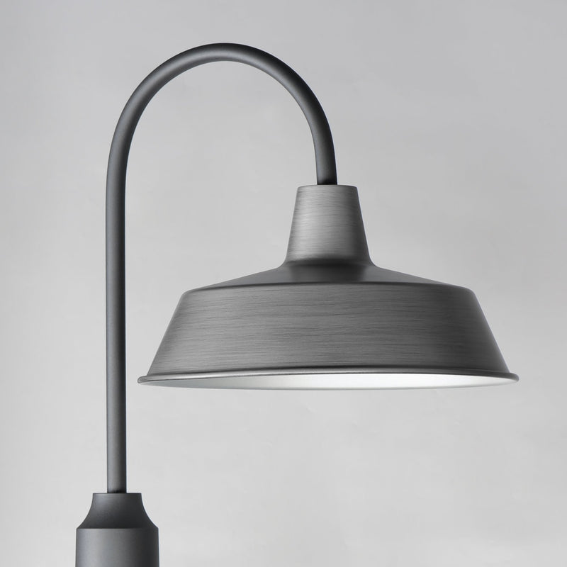 Pier M 1 Light Outdoor Post Light in Weathered Zinc / Black