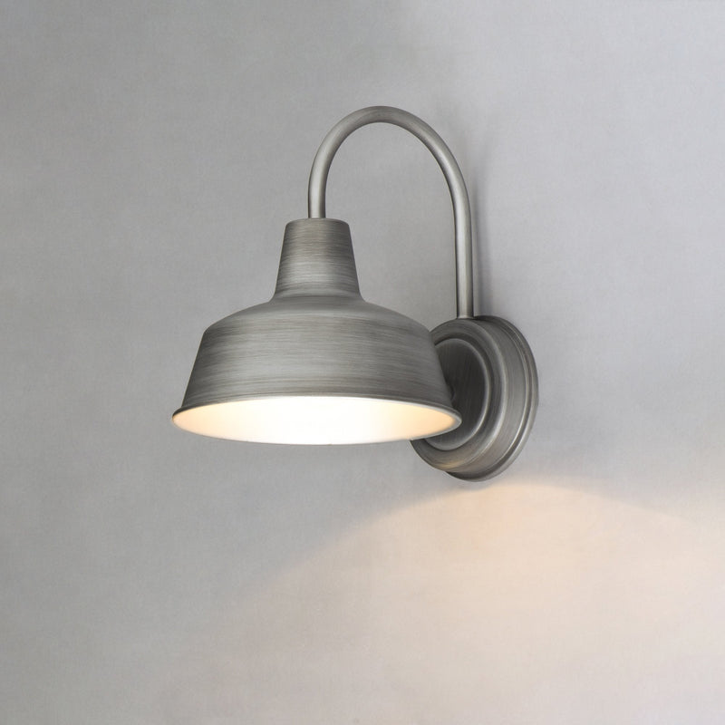 Pier M 8" 1 Light Outdoor Wall Sconce in Weathered Zinc