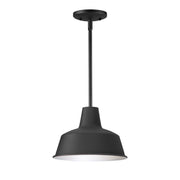 Pier M 10" 1 Light Outdoor Pendant in Black