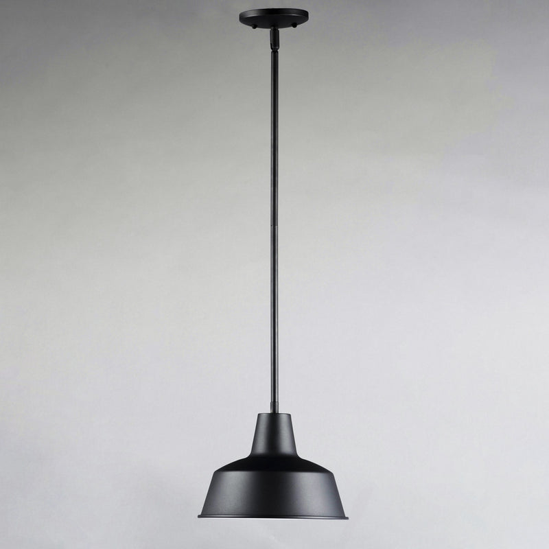 Pier M 10" 1 Light Outdoor Pendant in Black