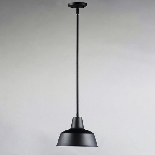 Pier M 10" 1 Light Outdoor Pendant in Black
