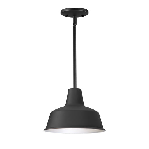 Pier M 10" 1 Light Outdoor Pendant in Black