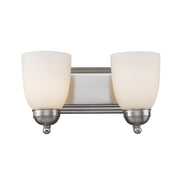 Clayton 2-Light 12.5" Vanity Light in Brushed Nickel