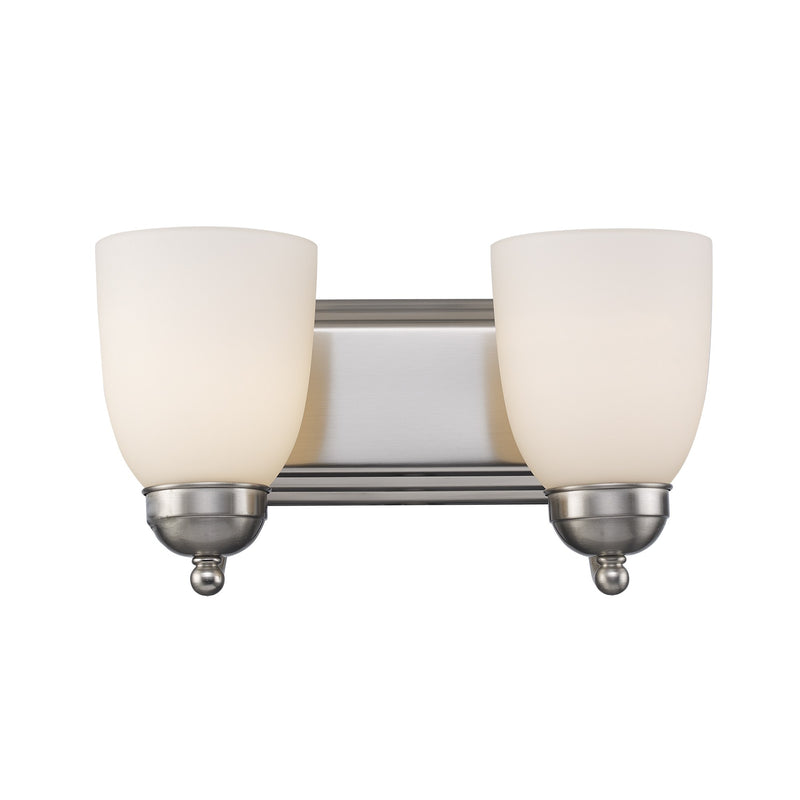Clayton 2-Light 12.5" Vanity Light in Brushed Nickel