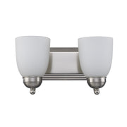 Clayton 2-Light 12.5" Vanity Light in Brushed Nickel