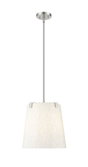 Weston 3 Light 13" Pendant, Cream Shade in Brushed Nickel
