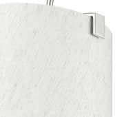 Weston 3 Light 13" Pendant, Cream Shade in Brushed Nickel