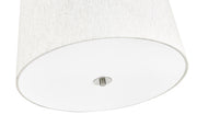 Weston 5 Light 18" Pendant, Cream Shade in Brushed Nickel
