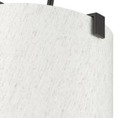 Weston 5 Light 18" Pendant, Cream Shade in Matte Black