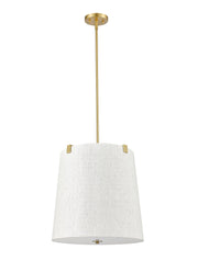 Weston 5 Light 18" Pendant, Cream Shade in Modern Gold