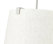 Weston 6 Light 24" Pendant, Cream Shade in Brushed Nickel