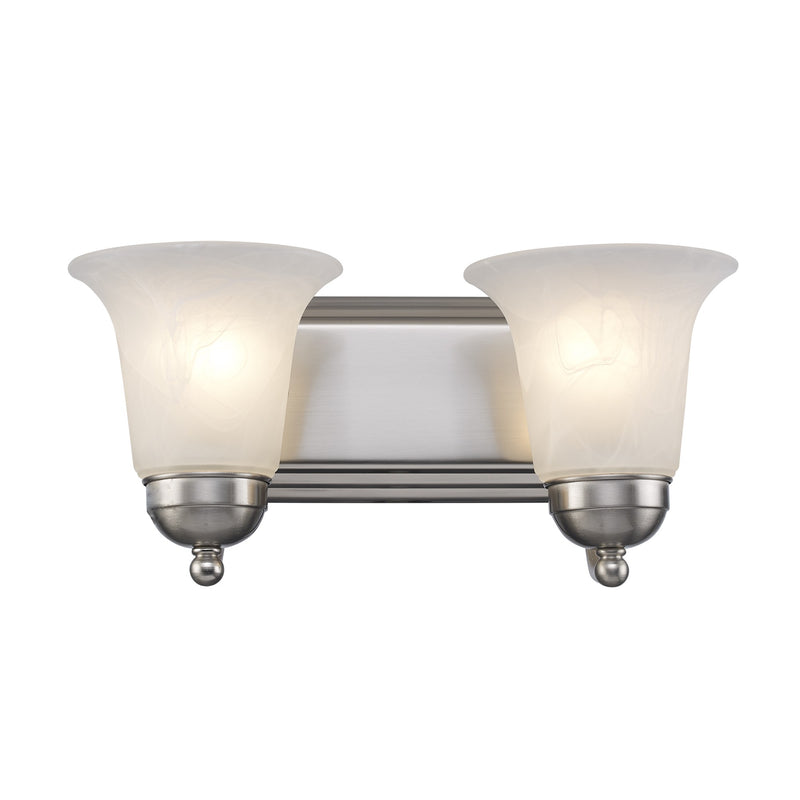 Rusty 2-Light 14" Vanity Light in Brushed Nickel