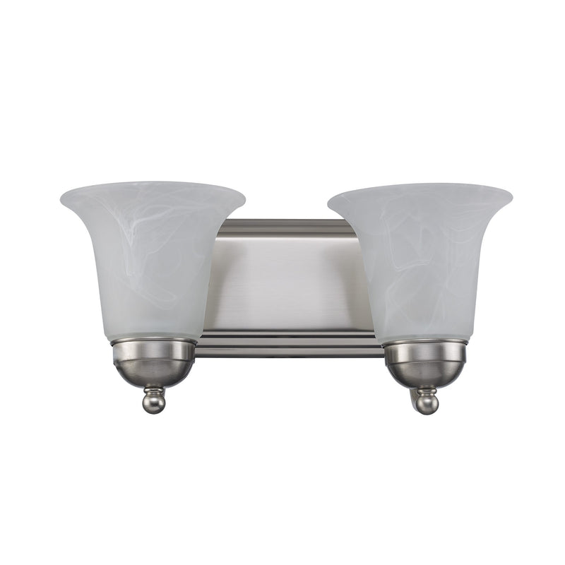 Rusty 2-Light 14" Vanity Light in Brushed Nickel