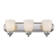 Clayton 3-Light 24" Vanity Light in Brushed Nickel
