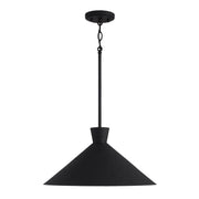 Paloma Metal Shade Pendant in Textured Black