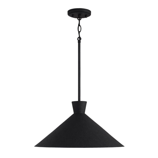 Paloma Metal Shade Pendant in Textured Black