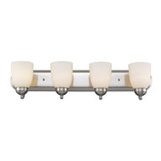 Clayton 4-Light 30" Vanity Light in Brushed Nickel