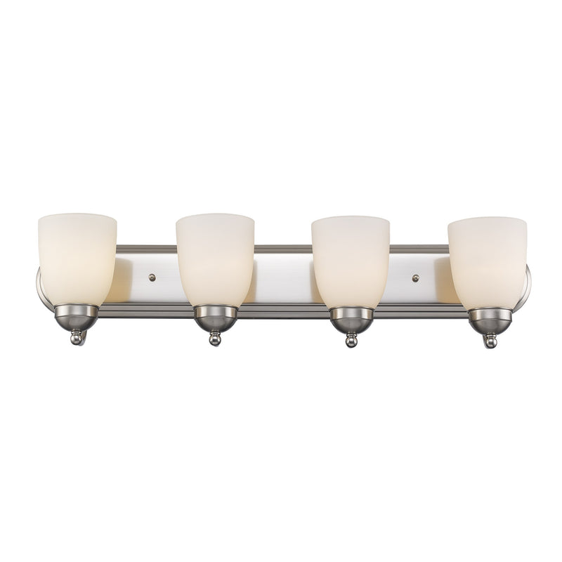 Clayton 4-Light 30" Vanity Light in Brushed Nickel