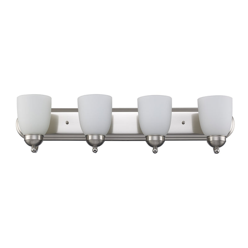 Clayton 4-Light 30" Vanity Light in Brushed Nickel