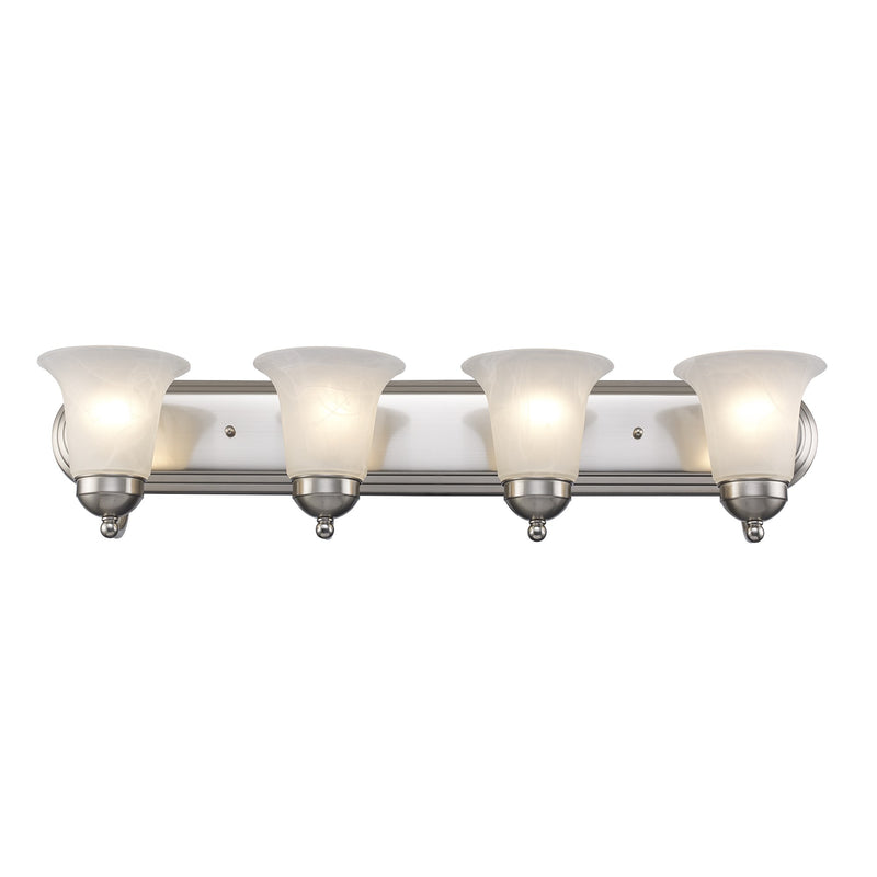 Rusty 4-Light 30" Vanity Light in Brushed Nickel
