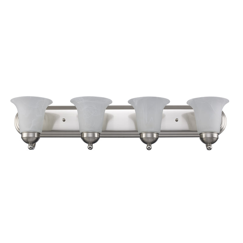 Rusty 4-Light 30" Vanity Light in Brushed Nickel