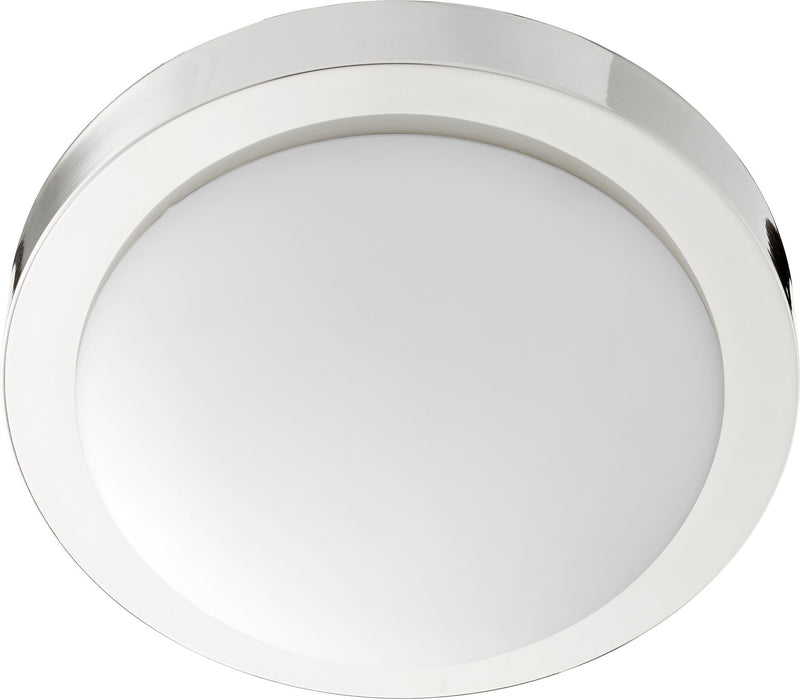11" 2 Light Ceiling Mount in Polished Nickel