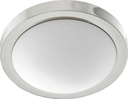 13" 2 Light Ceiling Mount in Polished Nickel