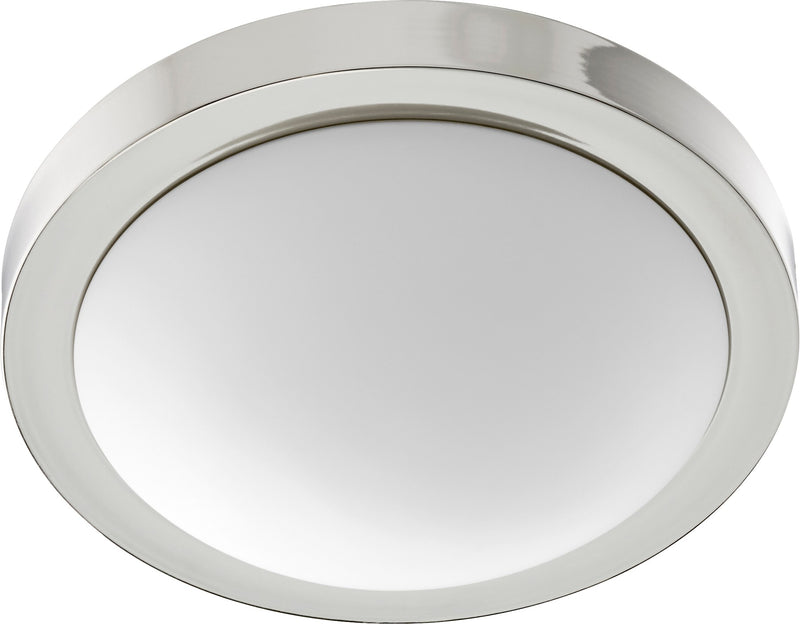 13" 2 Light Ceiling Mount in Polished Nickel