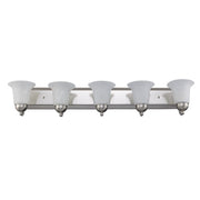 Rusty 5-Light 38" Vanity Light in Brushed Nickel