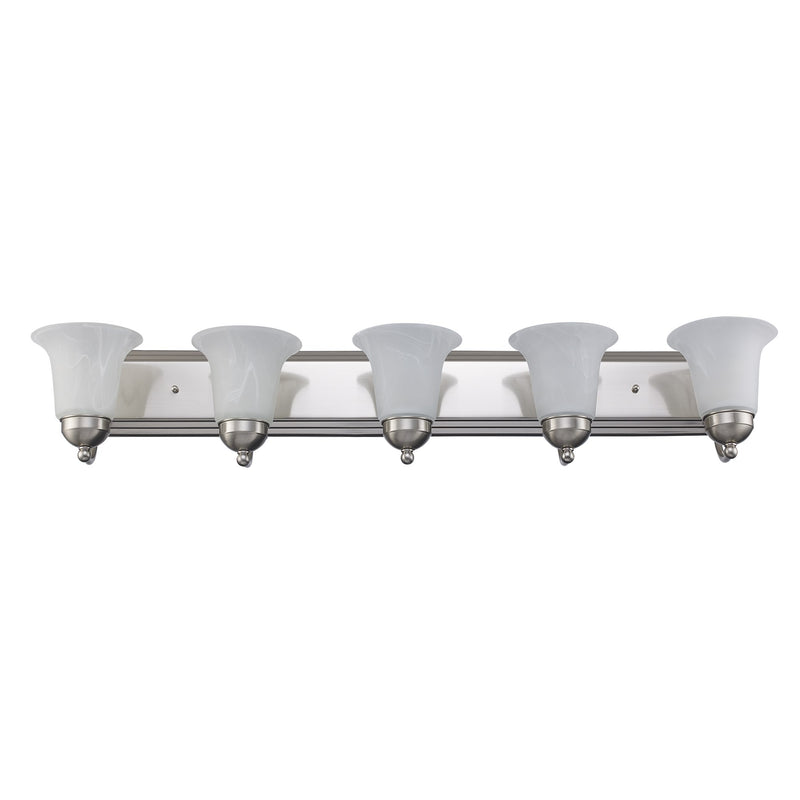 Rusty 5-Light 38" Vanity Light in Brushed Nickel