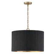 Donovan 3-Light Pendant in Black Stain and Matte Brass