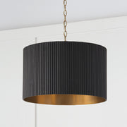 Donovan 3-Light Pendant in Black Stain and Matte Brass